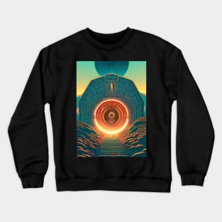 Stairs Leading To Stargate Portal Into Other World Crewneck Sweatshirt